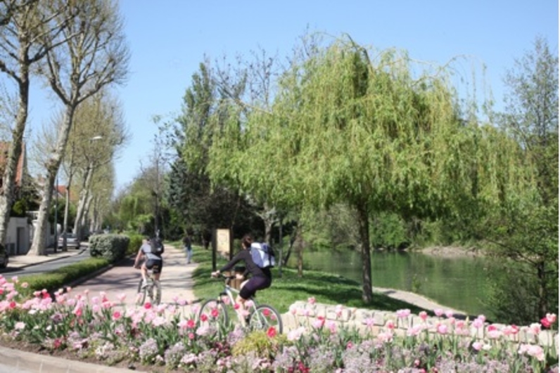 Parcours à vélo le long de la Marne, à Saint-Maur-des-Fossés